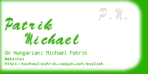 patrik michael business card